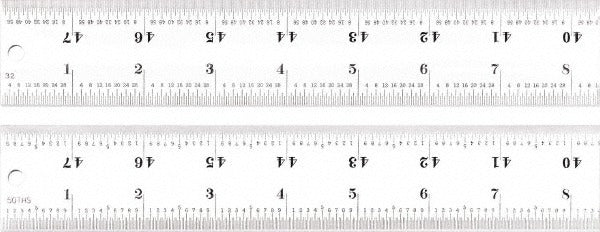 STARRETT Starrett 51511 Steel Rule 48 Inch 16R Rigid