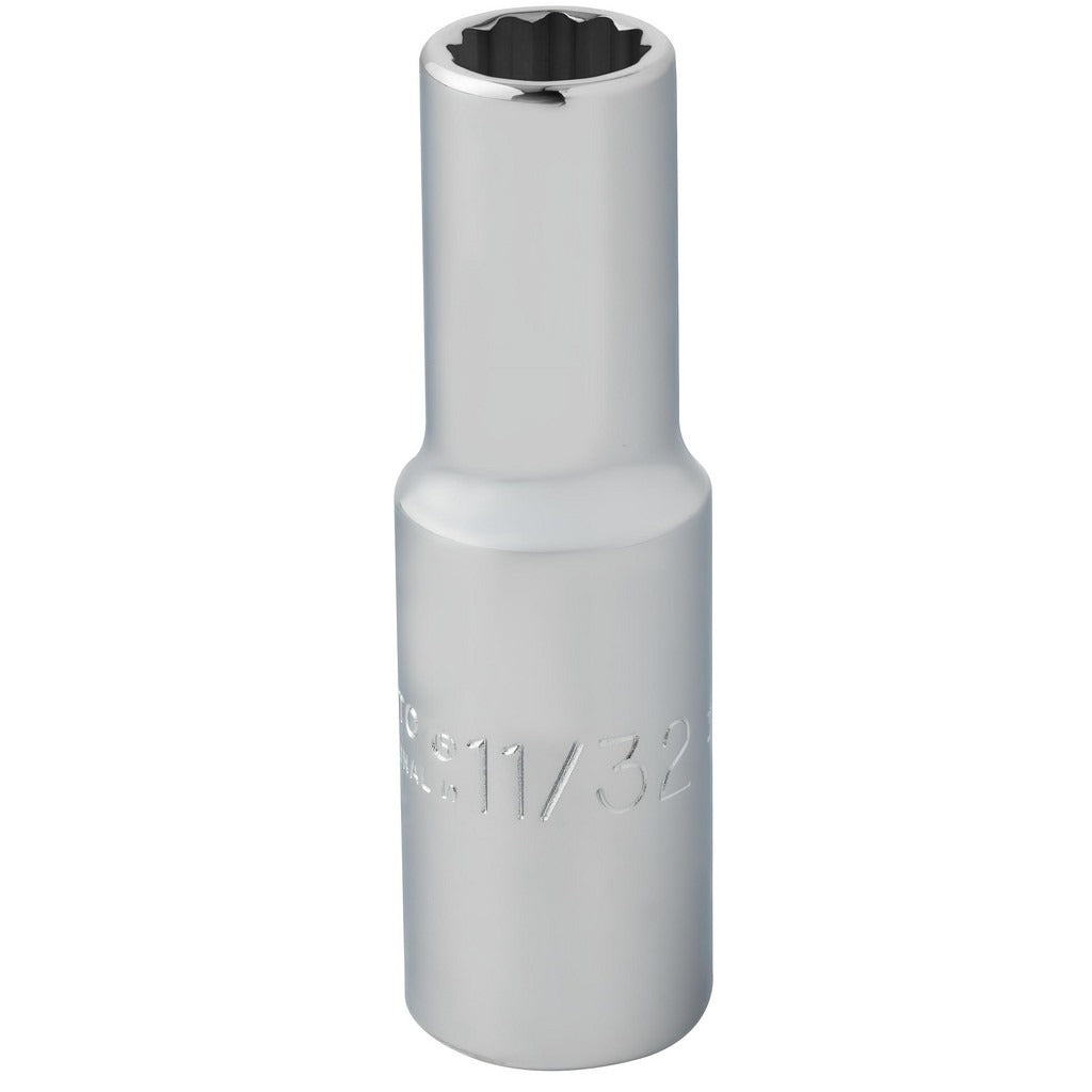 PROTO Proto J5011 Deep Hand Socket 11/32 in 3/8 Dr 12-point