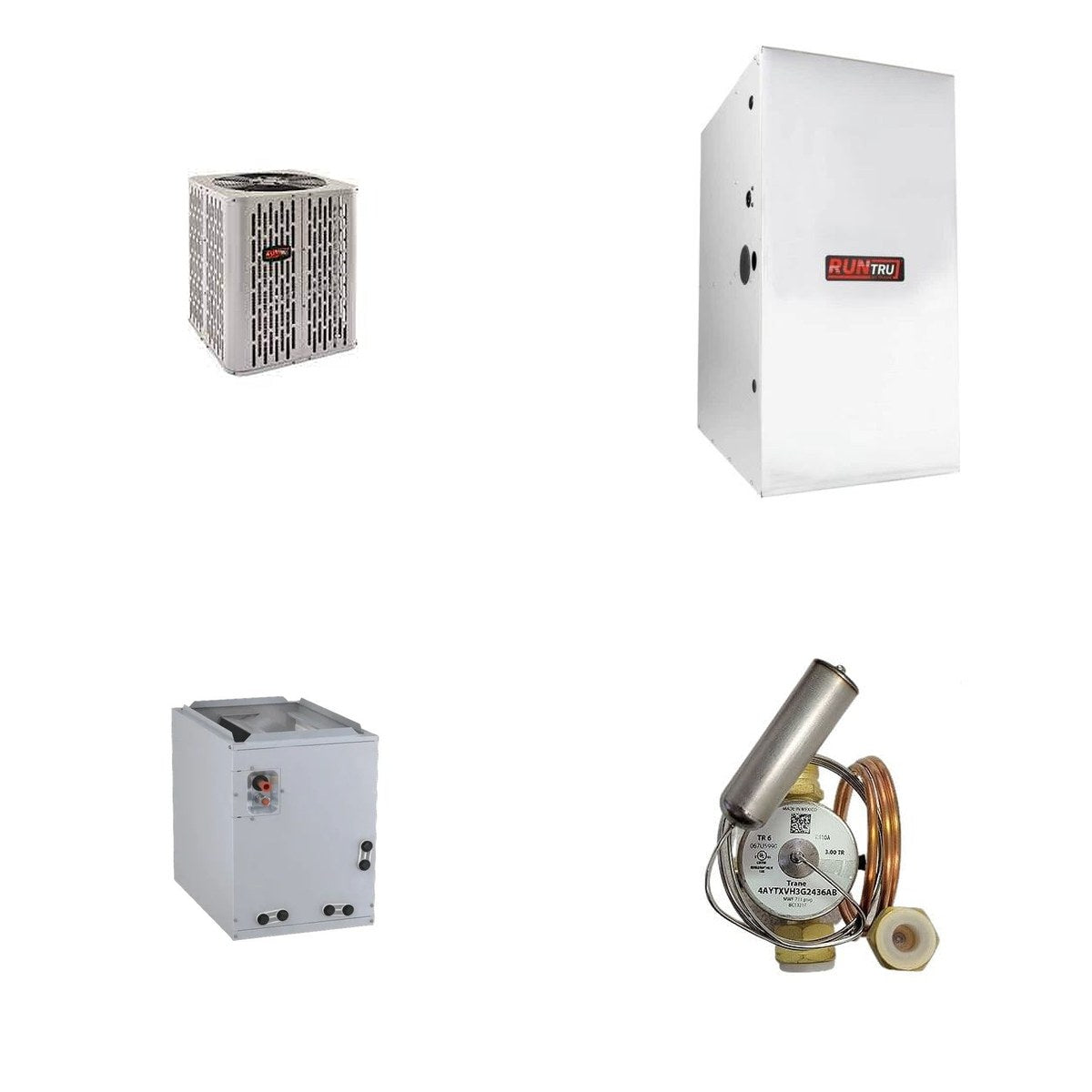 TRANE TRANE 48000 BTU R-454B 15.2 SEER2 Central Split Dual Fuel System (Heat Pump + Furnace + Coil)