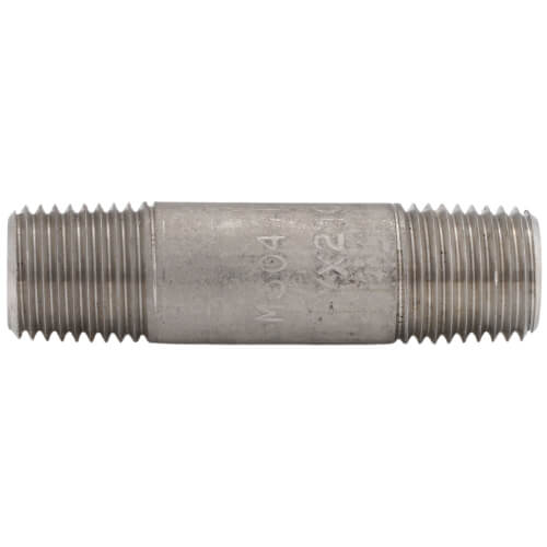 MERIT BRASS Merit Brass 4504-200 Pipe Nipple 1/4 in x 2 in L MNPT 304L Stainless Steel SCH 80/XH