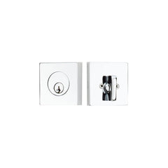 EMTEK Emtek 8469US26 Square Single Cylinder Deadbolt Polished Chrome