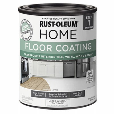 RUST-OLEUM Rust-oleum 358876 Floor Coating Base Coat Ultra White Qt
