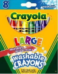 CRAYOLA Crayola Llc 52-3280 Large Washable Crayons 8 Count