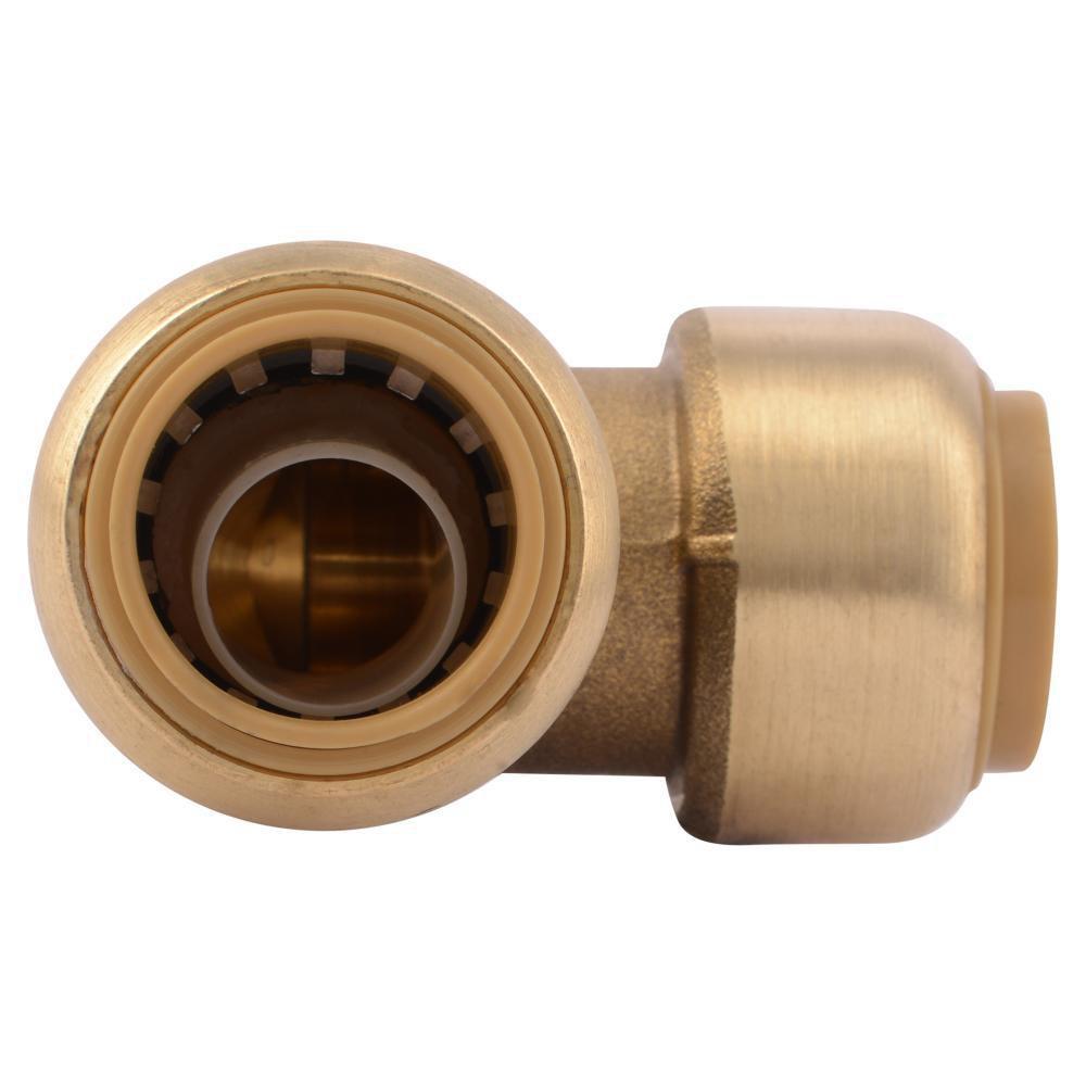 SHARKBITE SharkBite U252 5/8 in. Push Brass 90 Degree Elbow SU252