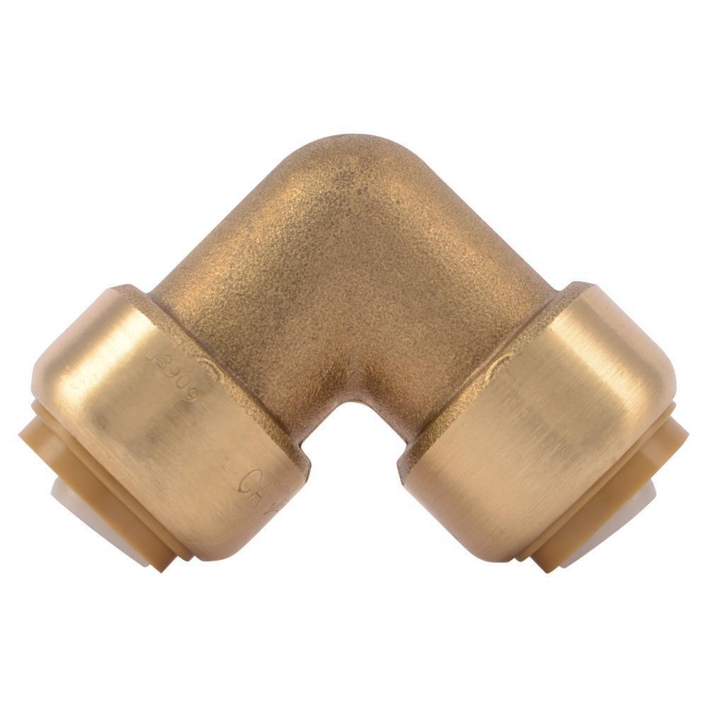 SHARKBITE SharkBite U252 5/8 in. Push Brass 90 Degree Elbow SU252