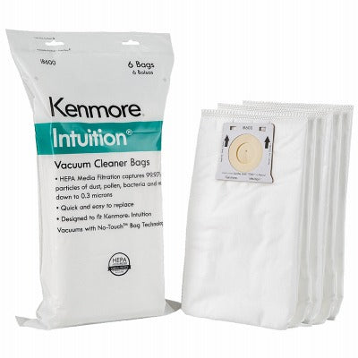 KENMORE Cleva IB600 Vacuum Bags 6 Pack Hepa Kenmore Intuition