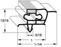 EVEREST Everest DG02-00 Full door gasket (23 inches x 57 inches) EVRDG02-00