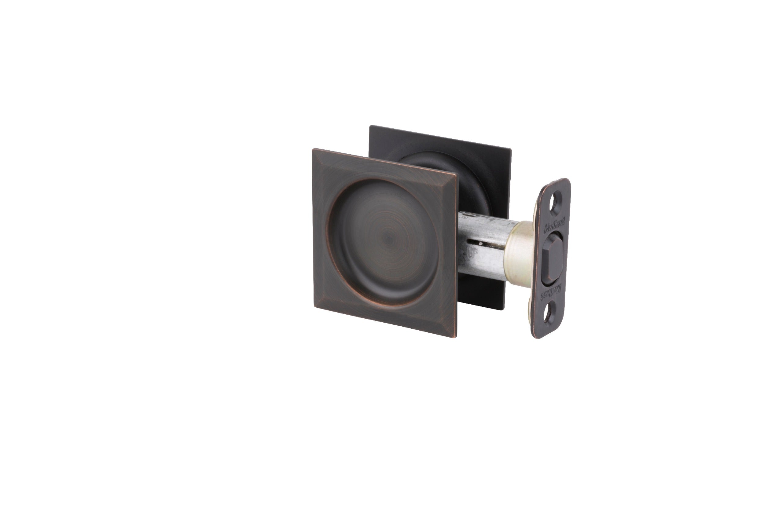KWIKSET Kwikset 334SQT-11P Square Pocket Door Lock Venetian Bronze