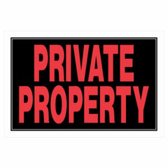 HILLMAN Hillman Fasteners 839908 Private Property Sign 8x12 in