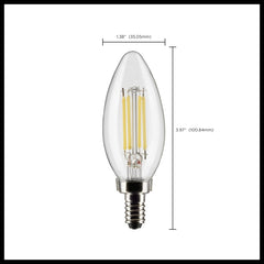 SATCO-NUVO Satco-Nuvo S21827 B11 LED Filament Bulb 5.5W (2-Pack)
