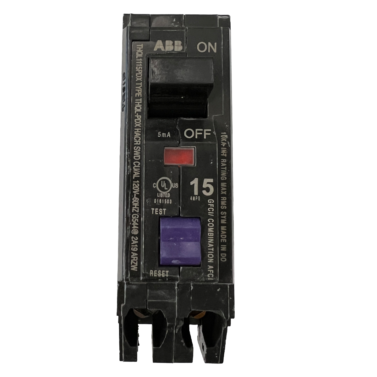 ABB Abb thql1115pdx 15A 1-pole Dual Function Circuit Breaker
