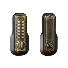 LOCKEY Lockey M210AB Mechanical Keyless Deadbolt Antique Brass