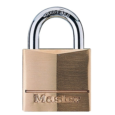 MASTER LOCK Master Lock 140D Padlock Brass 1/4in Dia 7/8in Length