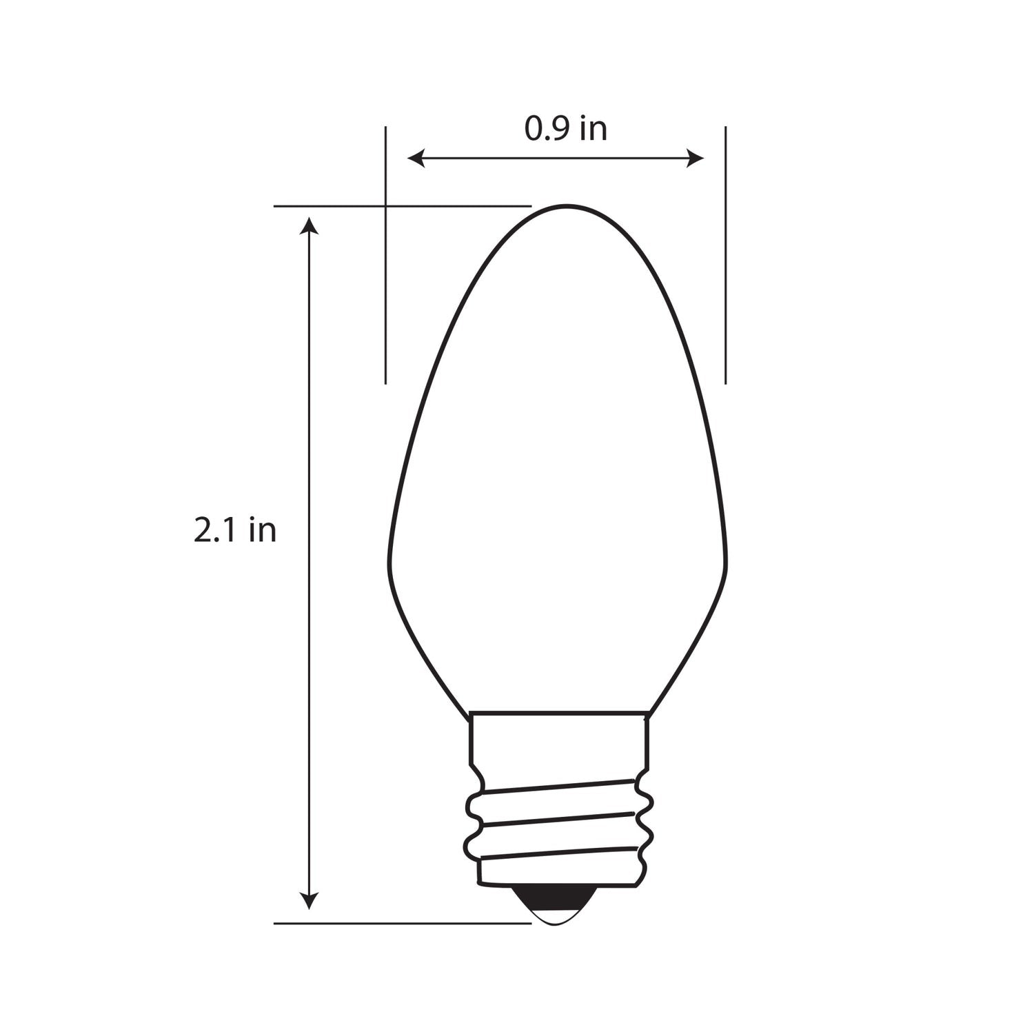 FEIT ELECTRIC Feit Electric BP7C7/827/LED/4 C7 LED Night Light Bulb 0.6W (7W Equivalent) 4 Pack BP7C7/827/LED/4