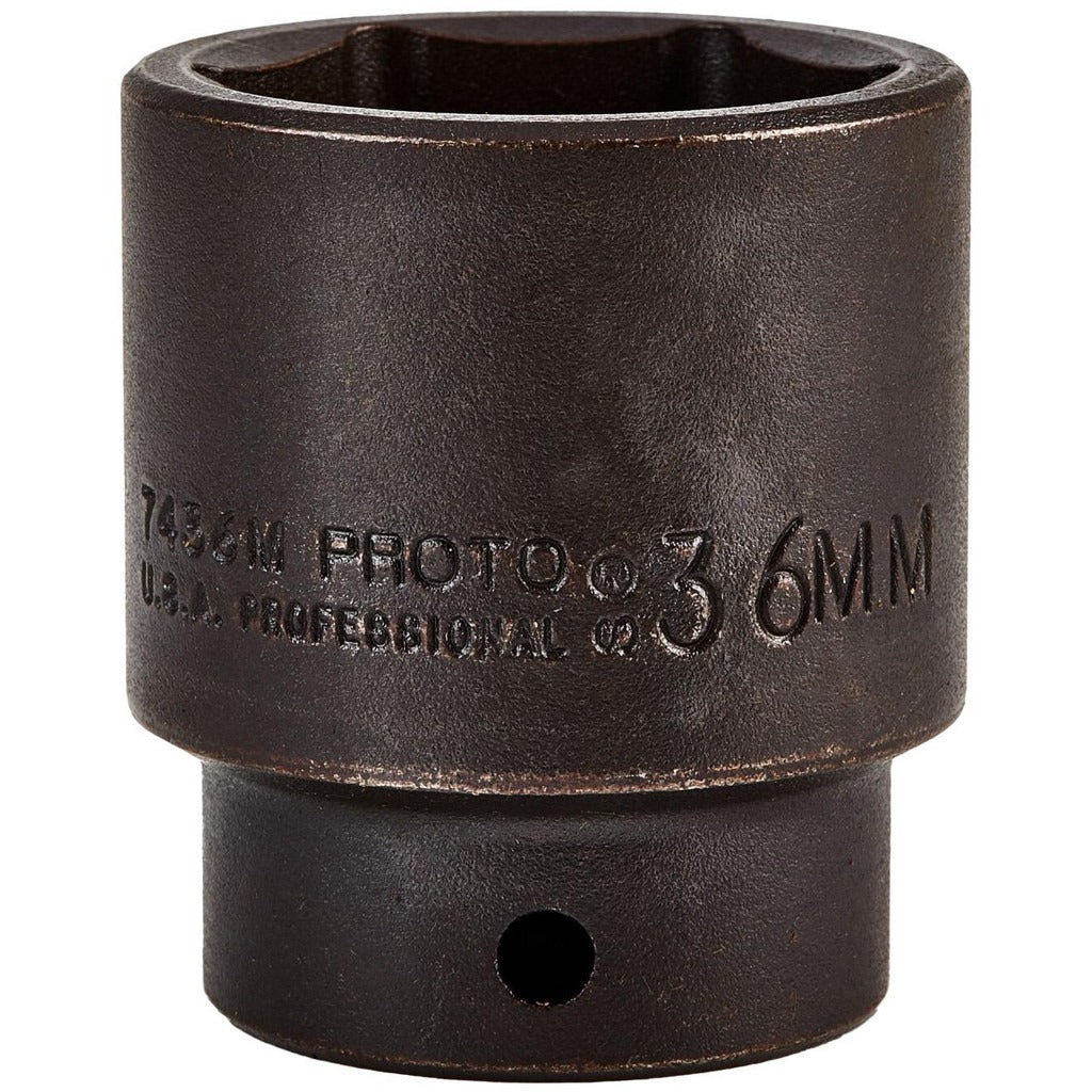 PROTO Proto J7436M Impact Socket 1/2 in Drive 36mm 6-pt