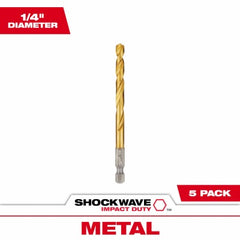MILWAUKEE Milwaukee 48-89-4663 1/4 Inch Titanium Drill Bit 5-pack
