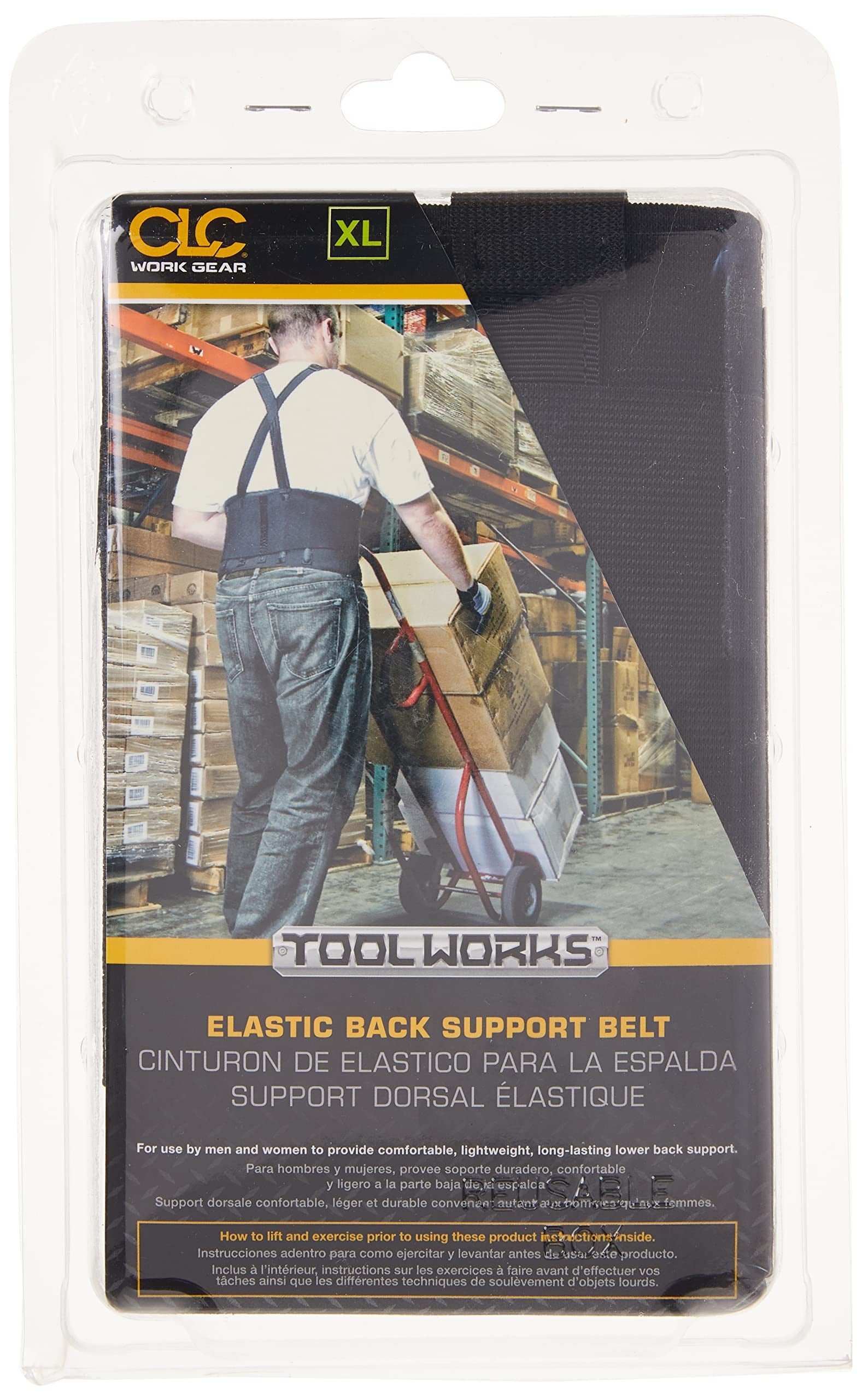CUSTOM LEATHERCRAFT Custom Leathercraft 5000XL Elastic Back Support Belt X-Large (5000X)