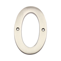 PAMEX Pamex DD074S0SN House Number 0 Satin Nickel 4 Inches