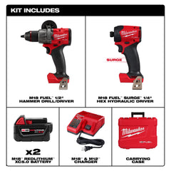 MILWAUKEE Milwaukee 3799-22 M18 FUEL 2-Tool Combo Kit 18V