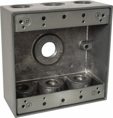 THOMAS & BETTS Thomas Betts 2IH7-1 Square Aluminum Outlet Box 2 Gang