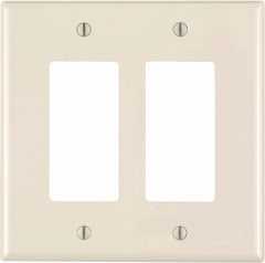 LEVITON Leviton Mfg Co R56-PJ262-00T 2-gang Decora Midway Wallplate 50pk
