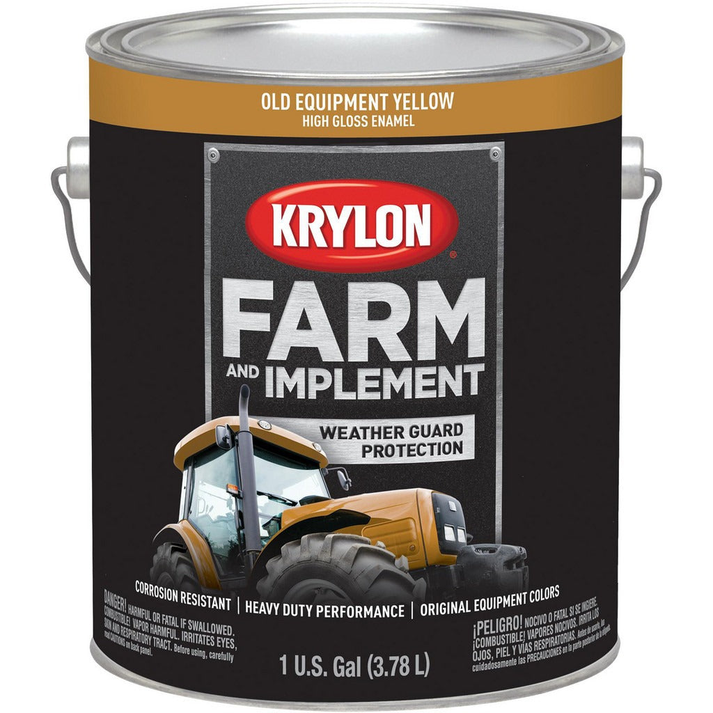 KRYLON Krylon K01985008 Brush-on Paint 1 Gal Old Equipment Yellow