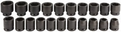 PROTO Proto J72103M Impact Socket Set 21 Pc 3/4 Drive Metric