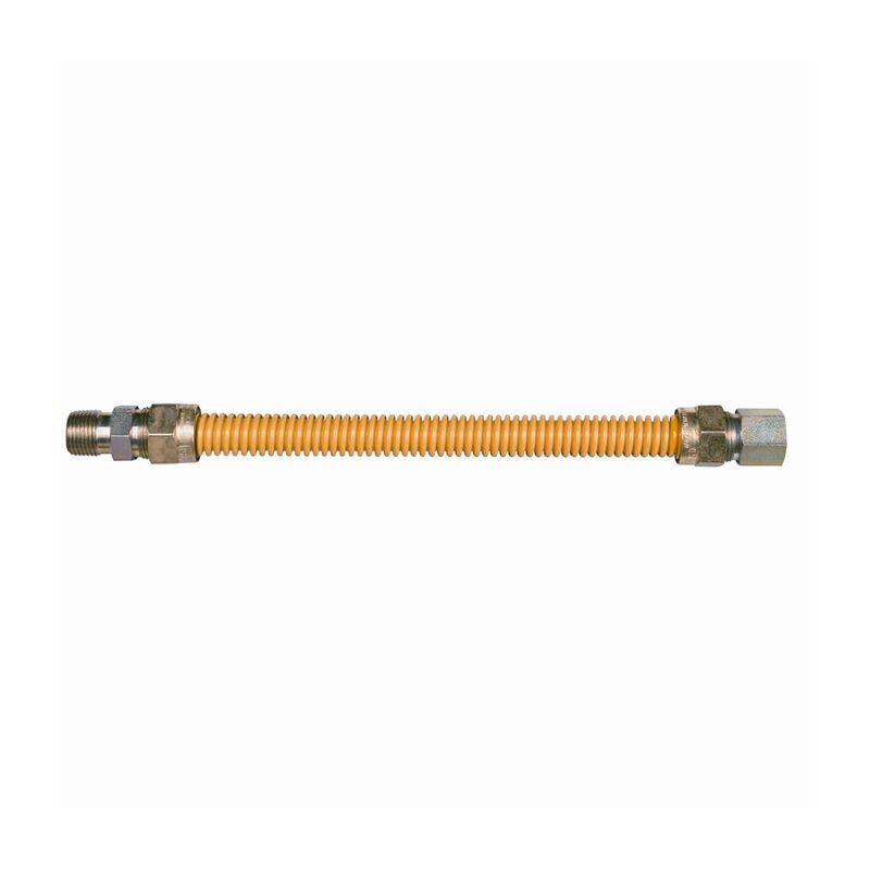 BRASSCRAFT Brasscraft CSSC24-36 ProCoat stainless steel gas connector 125000 BTU (36 in., 3/4 in. FIP x 1/2 in. MIP)