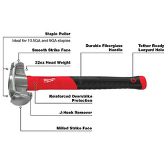 Milwaukee 48-22-9040 4-in-1 Lineman's Hammer 32oz 15 in