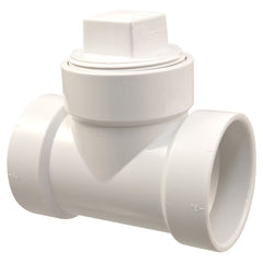 LESSO Lesso LP444X-015 PVC DWV Cleanout Tee Hub x Hub 1-1/2 inches