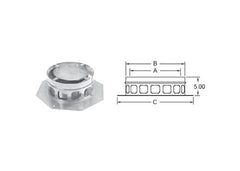 METAL-FAB Metal-Fab 12AIRTGAP Air-Cooled Temp/Guard Anchor Plate (12 inch diameter)