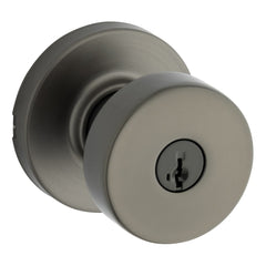 KWIKSET Kwikset 740PSKRDT-18GS Pismo Knob Entry Lock Smartkey Gunmetal