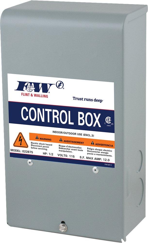 FLINT & WALLING Flint & Walling 022876 Box Control for 1/2 HP 230 VAC Submersible Pump