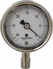 ASHCROFT Ashcroft 95083 Pressure Gauge 0-30 Psi 2.5in Dial Npt