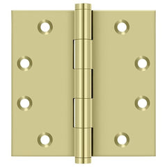 DELTANA Deltana DSB453-UNL Square Hinge 4.5x4.5 Unlacquered Brass