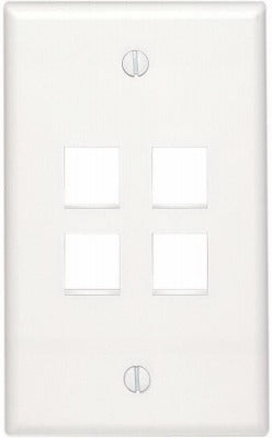 LEVITON Leviton Mfg Co C42-41080-4WP 4-port Wall Plate White