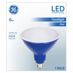 GE G E Lighting 93100882 PAR38 Led Flood Bulb 6W Blue