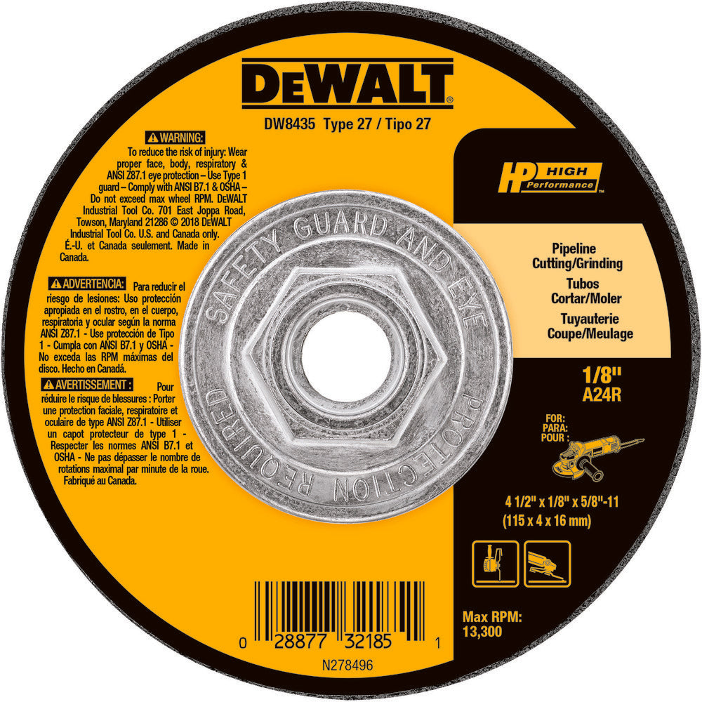 DEWALT DW8435Z GRINDING & CUT OFF WHEELS