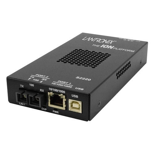 LANTRONIX Transition Networks S2220-1014-AR Fiber Media Converter