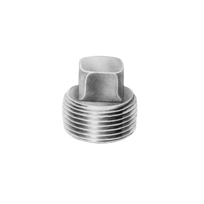 ANVIL Anvil 0318901527 Square Head Solid Plug, 3/8 in Nominal, MNPT End Style, 125 lb, Merchant Steel, Black Oxide, Domestic