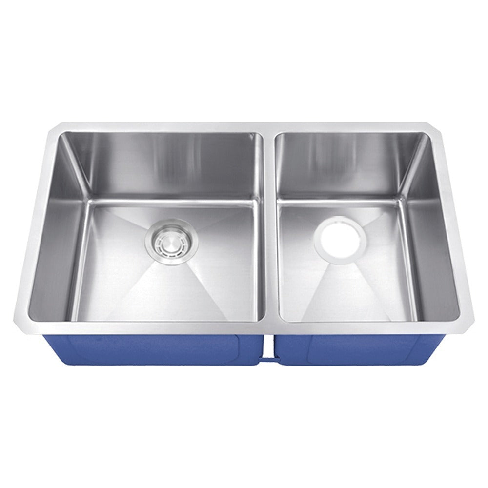 DAKOTA Dakota Plumbing Products DSM-6040GBK 60/40 Undermount Kitchen Sink