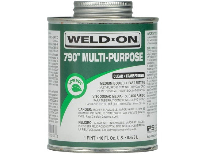 WELD-ON Weld-on 107900031 Pvc Cpvc Solvent Cement 1 Pint