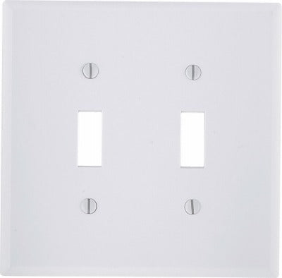 LEVITON Leviton Mfg Co 003-80509-00W Midway 2-gang Toggle Wall Plate