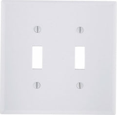 LEVITON Leviton Mfg Co 003-80509-00W Midway 2-gang Toggle Wall Plate