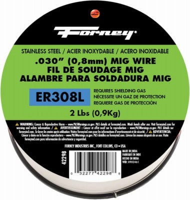 FORNEY Forney Industries 42298 ER308L Mig Welding Wire 0.030 in 2 Lb