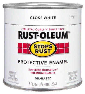 RUST-OLEUM Rust-oleum 7792-730 Gloss White Enamel Paint 0.5 Pint
