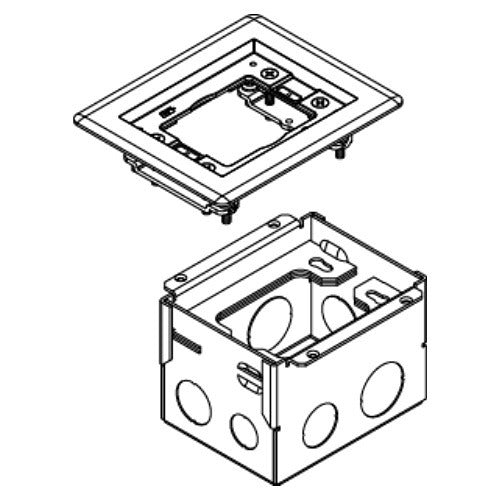 WIREMOLD Wiremold / Legrand 880W1817B Floor Box 1 Gang Brass