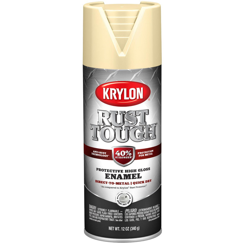 KRYLON Krylon K09207008 Rustproof Enamel Spray Paint Almond 12oz