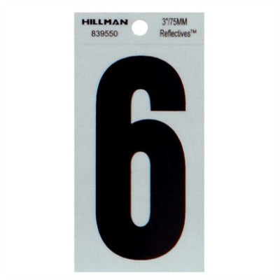 HILLMAN Hillman Fasteners 839550 3 Inch Reflective Adhesive Number 6