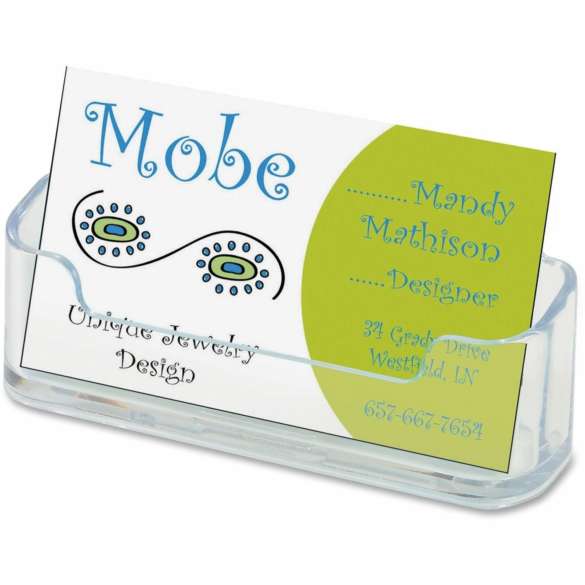 DEFLECTO Deflecto DEF70101 Business Card Holder (3.88 x 1.81 x 1.38 inches / 1 Each) 70101